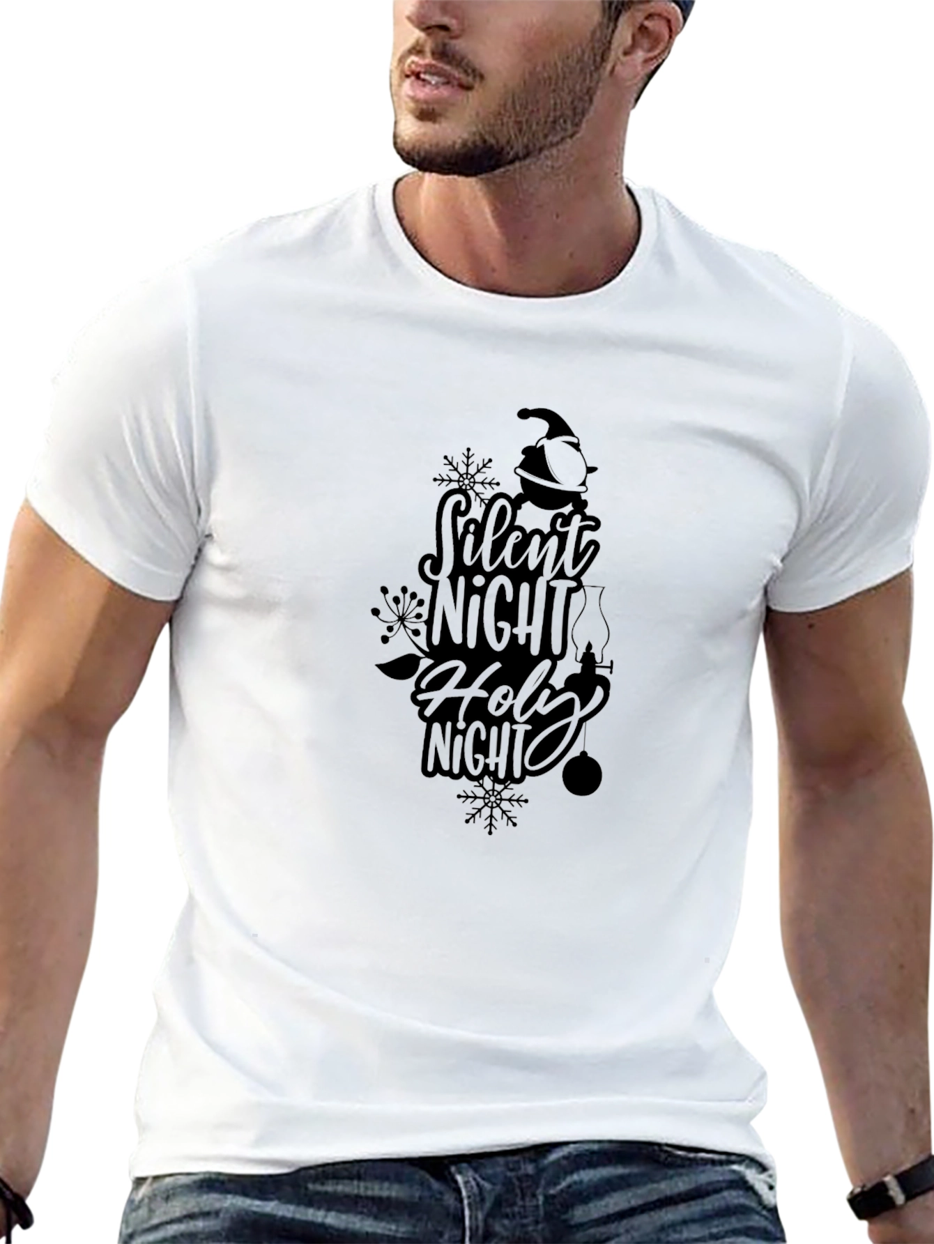 Silent Night Holy Night Black Tee