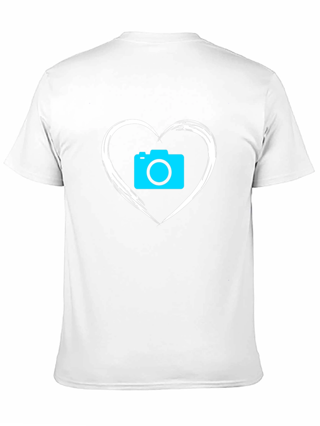 Camera Heart Graphic T-Shirt - Black