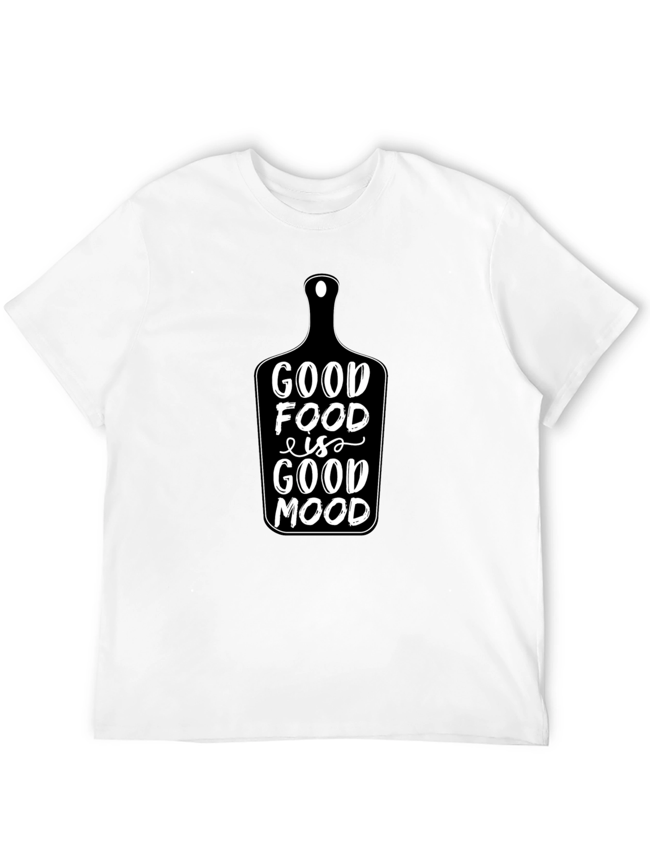 Good Food is Good Mood Black Graphic T-Shirt