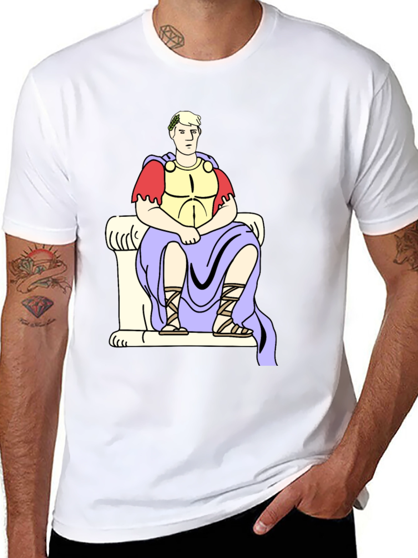 Roman Emperor Graphic Tee - Black