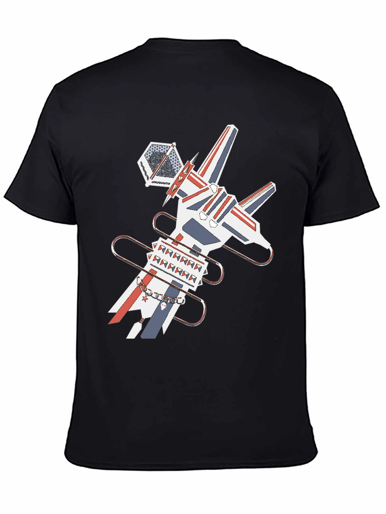 Geometric Graphic Print Tee - Unique Modern Design