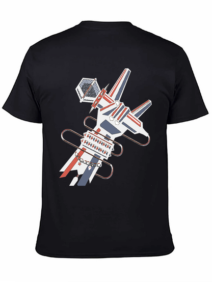 Geometric Graphic Print Tee - Unique Modern Design