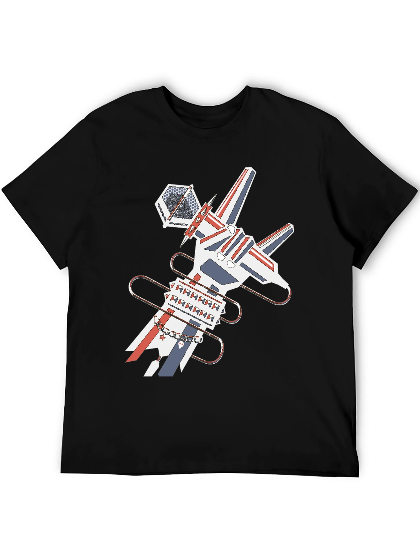 Geometric Graphic Print Tee - Unique Modern Design