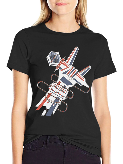 Geometric Graphic Print Tee - Unique Modern Design