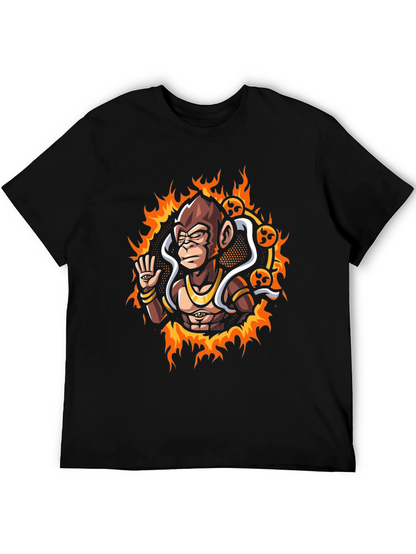 Mystic Monkey Graphic Tee - Black Cotton