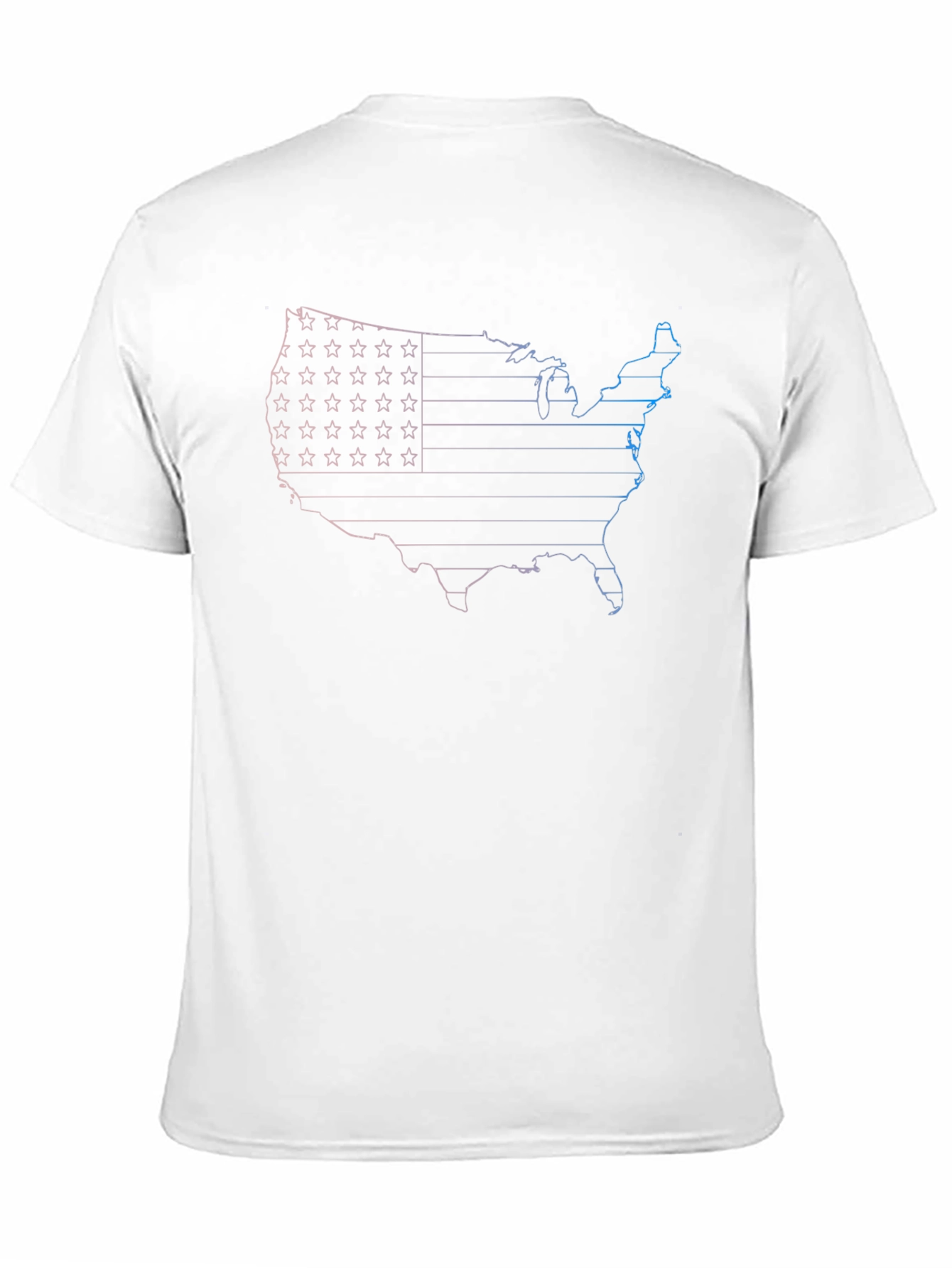 USA Map Graphic Tee - Patriotic American Flag T-Shirt