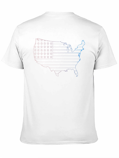 USA Map Graphic Tee - Patriotic American Flag T-Shirt