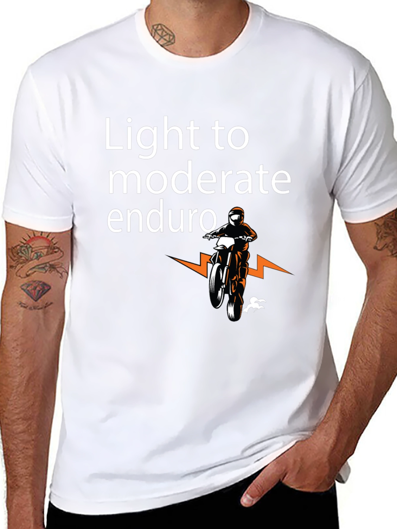 Light to Moderate Enduro Black T-Shirt