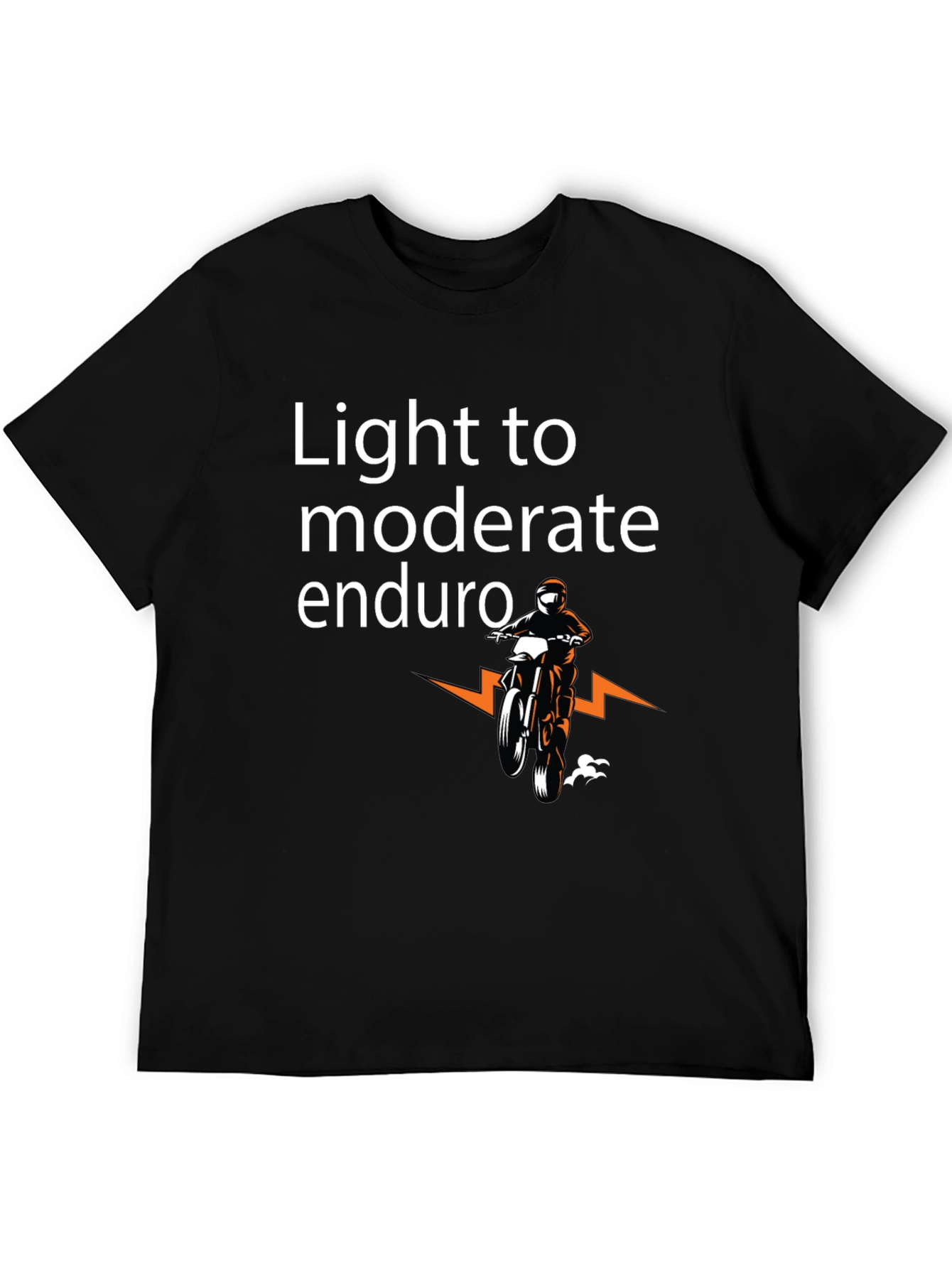 Light to Moderate Enduro Black T-Shirt