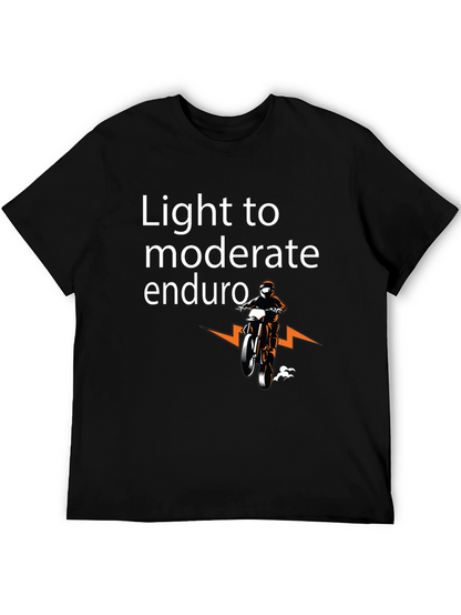 Light to Moderate Enduro Black T-Shirt