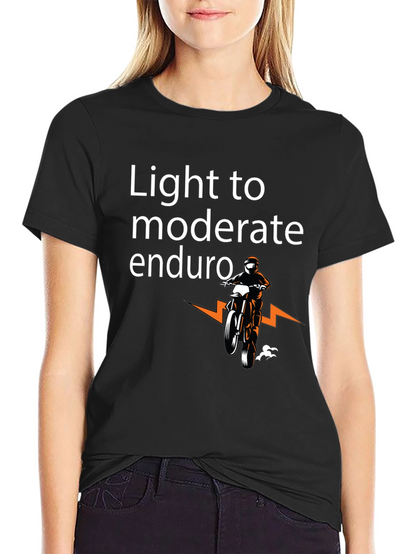 Light to Moderate Enduro Black T-Shirt