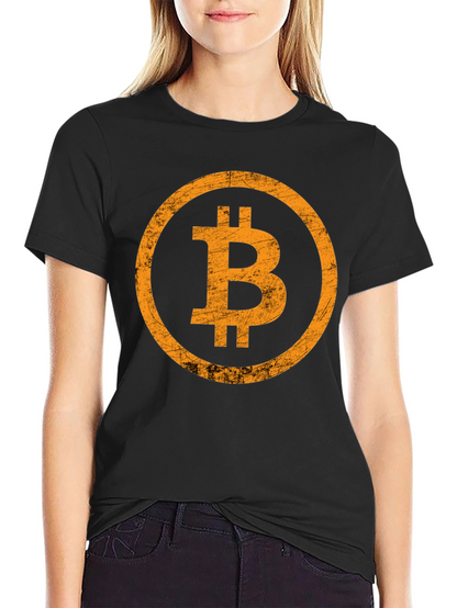 Bitcoin Logo Graphic T-Shirt - Black