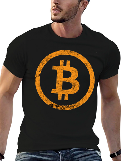 Bitcoin Logo Graphic T-Shirt - Black