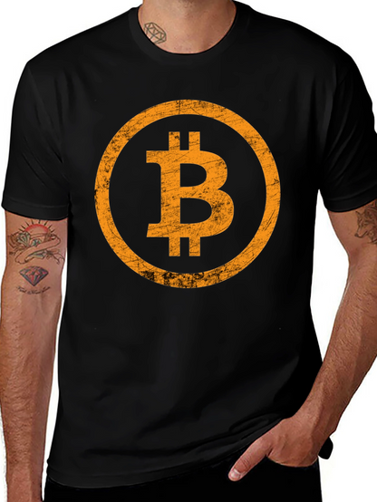 Bitcoin Logo Graphic T-Shirt - Black