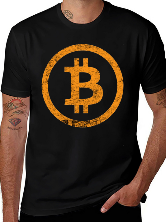 Bitcoin Logo Graphic T-Shirt - Black