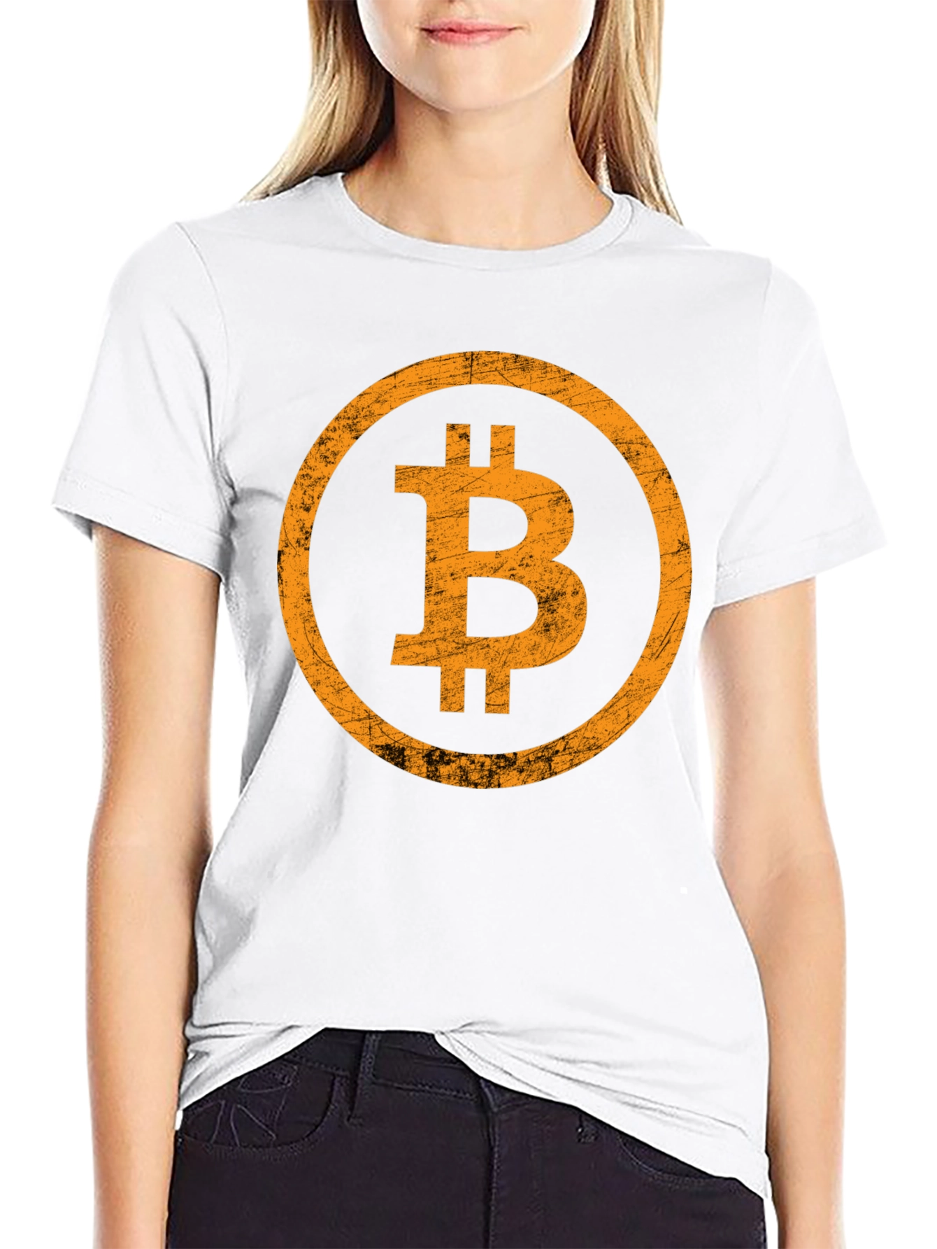 Bitcoin Logo Graphic T-Shirt - Black