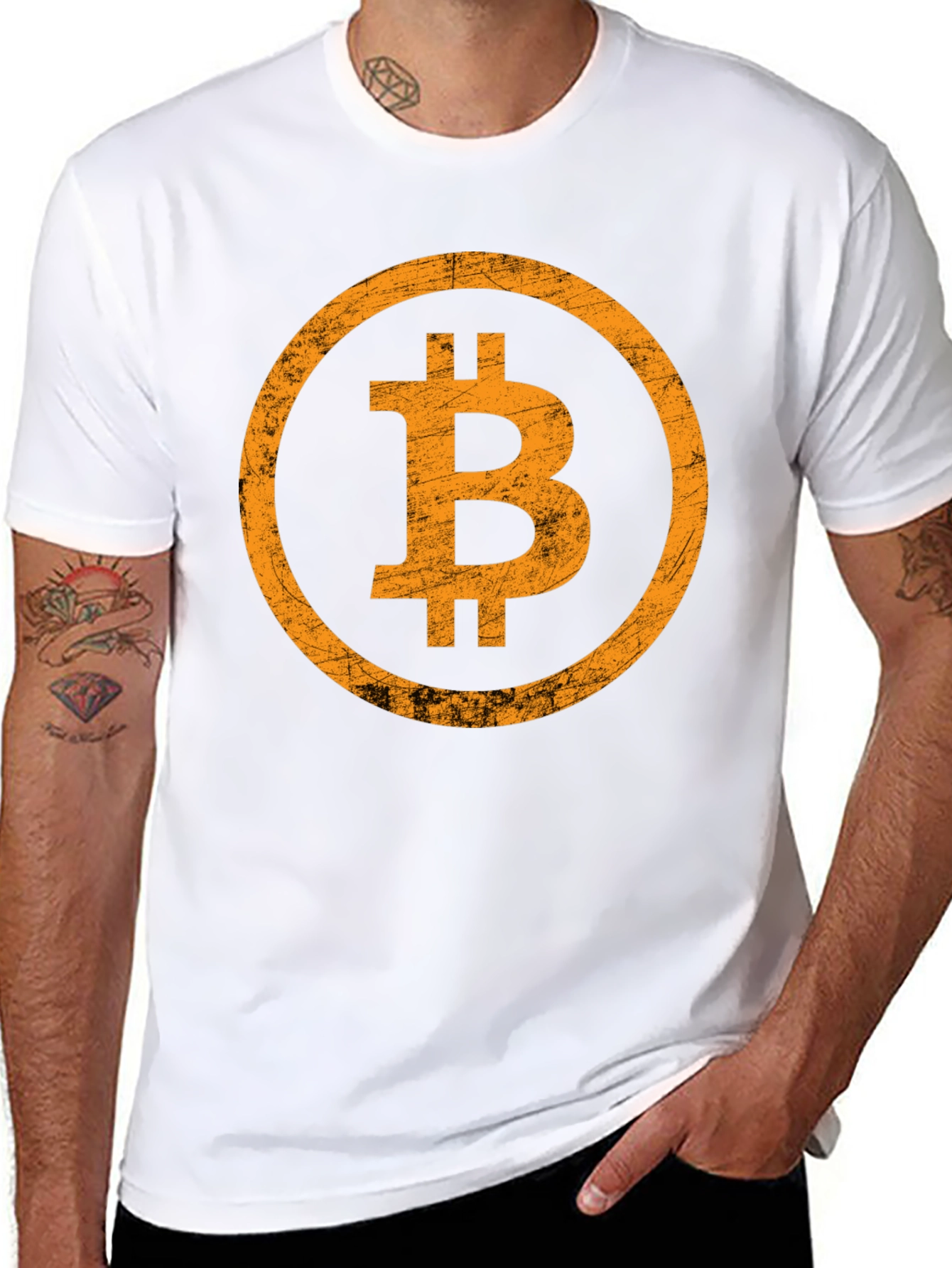 Bitcoin Logo Graphic T-Shirt - Black