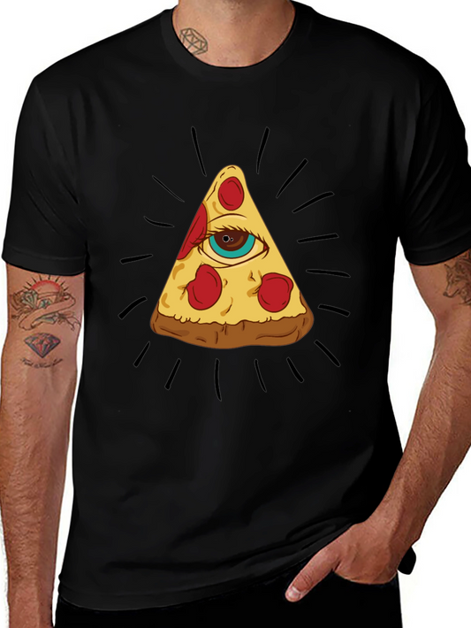 Pizza Eye T-Shirt - Illuminati Foodie Tee
