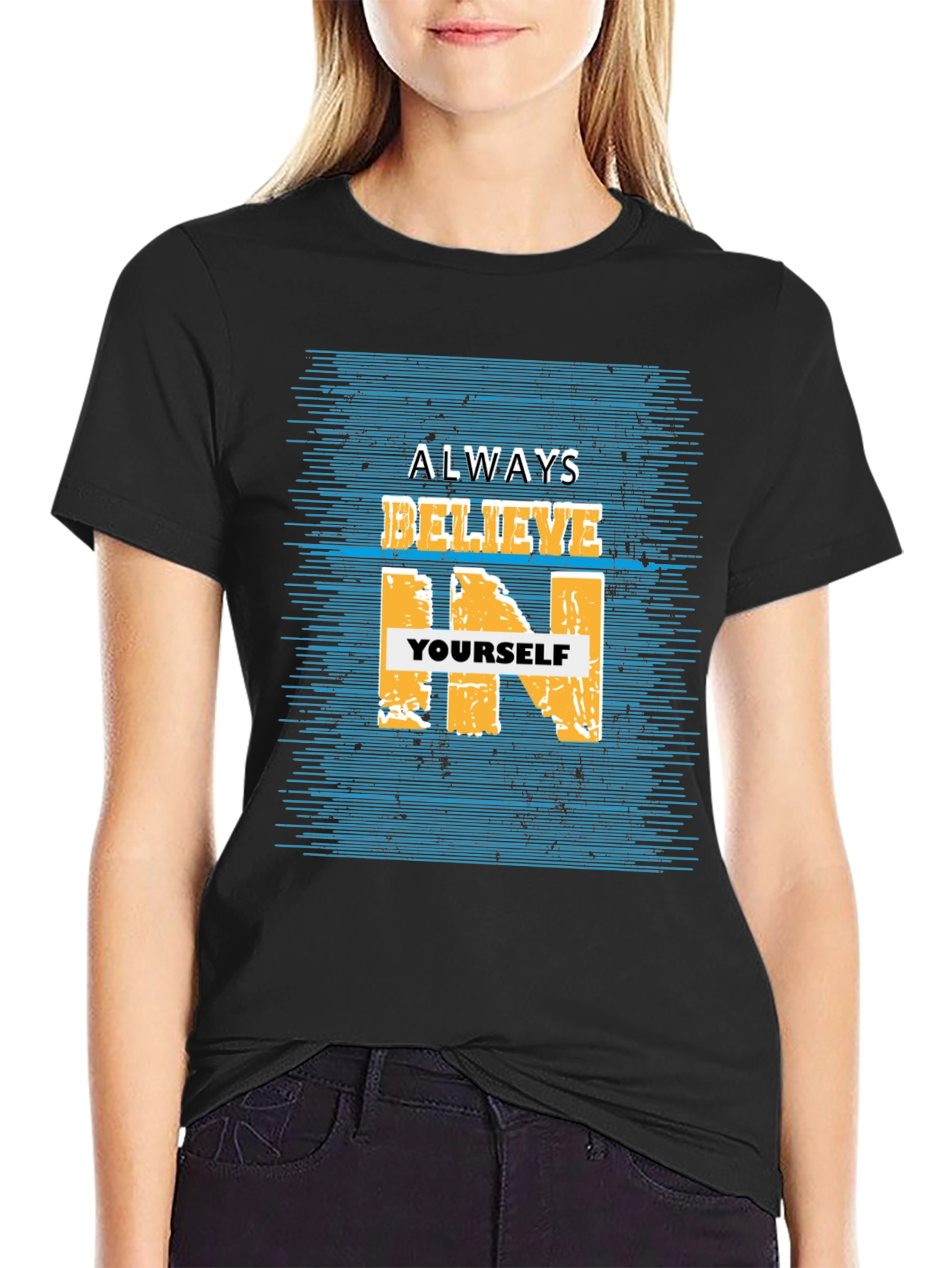 Believe In Yourself Graphic Tee - Black T-Shirt