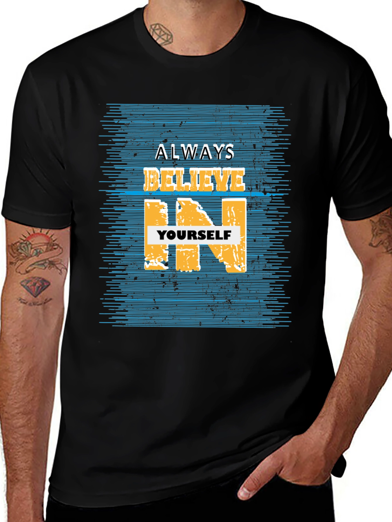 Believe In Yourself Graphic Tee - Black T-Shirt