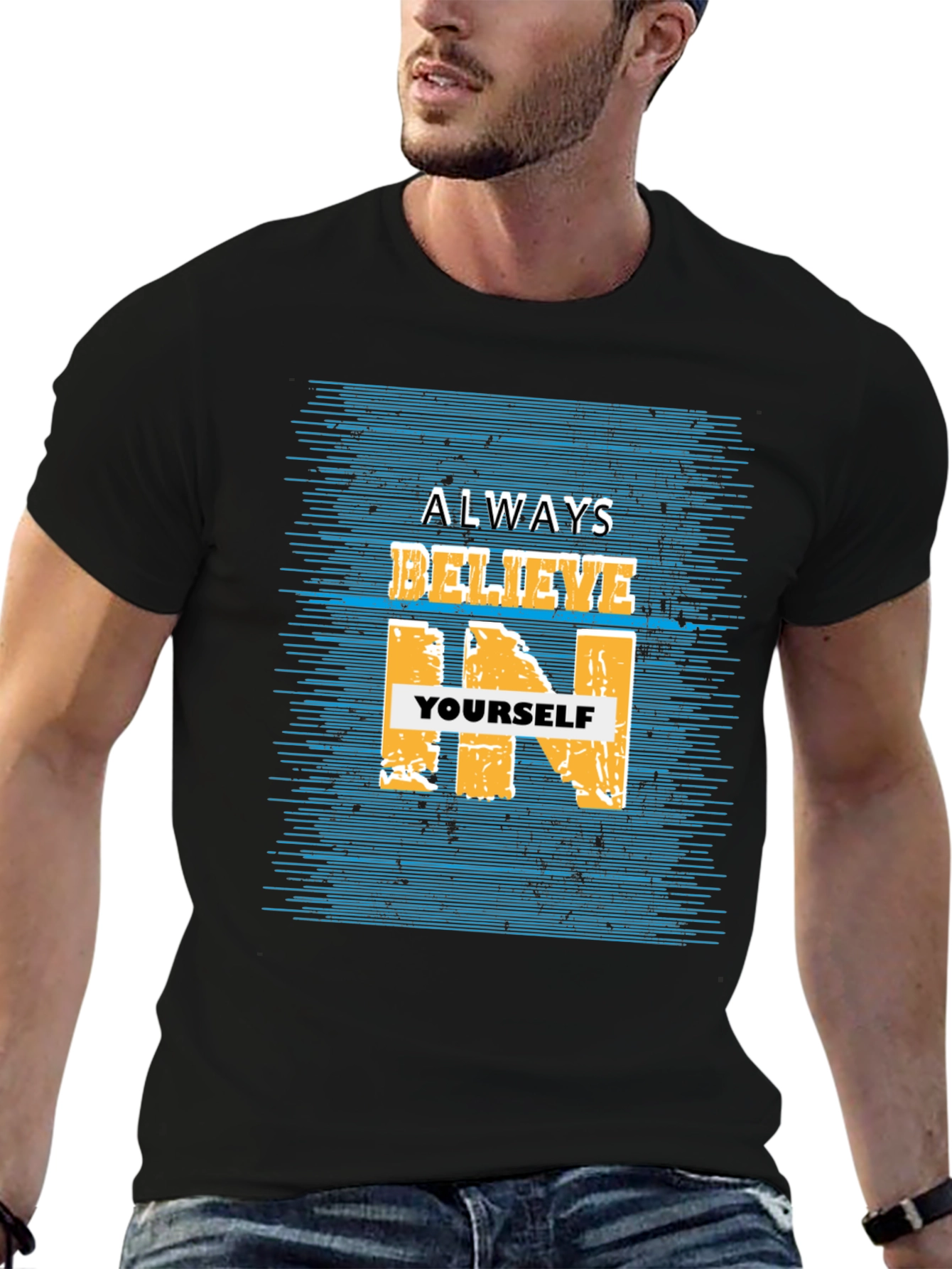 Believe In Yourself Graphic Tee - Black T-Shirt