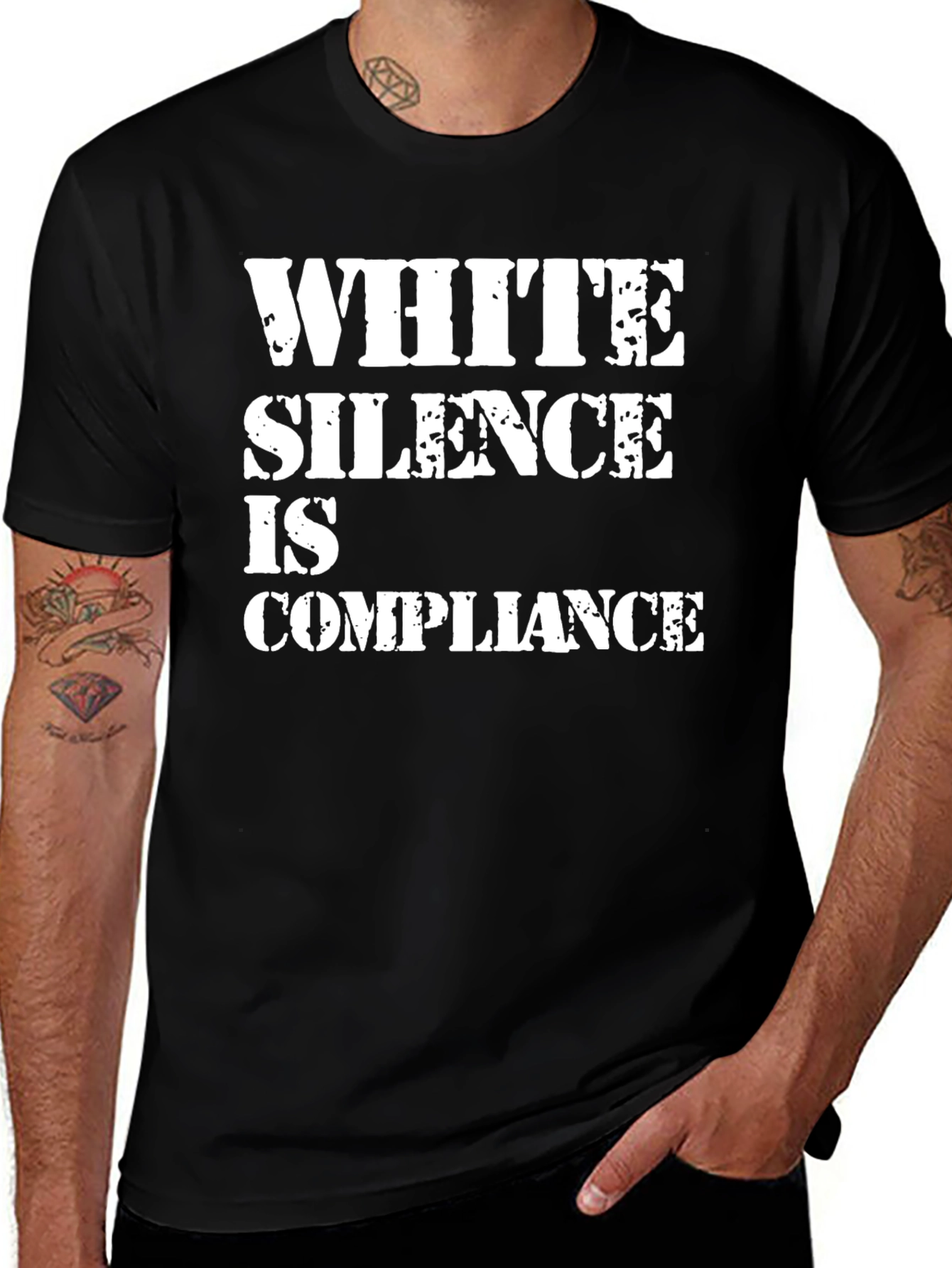 White Silence Is Compliance Graphic Tee