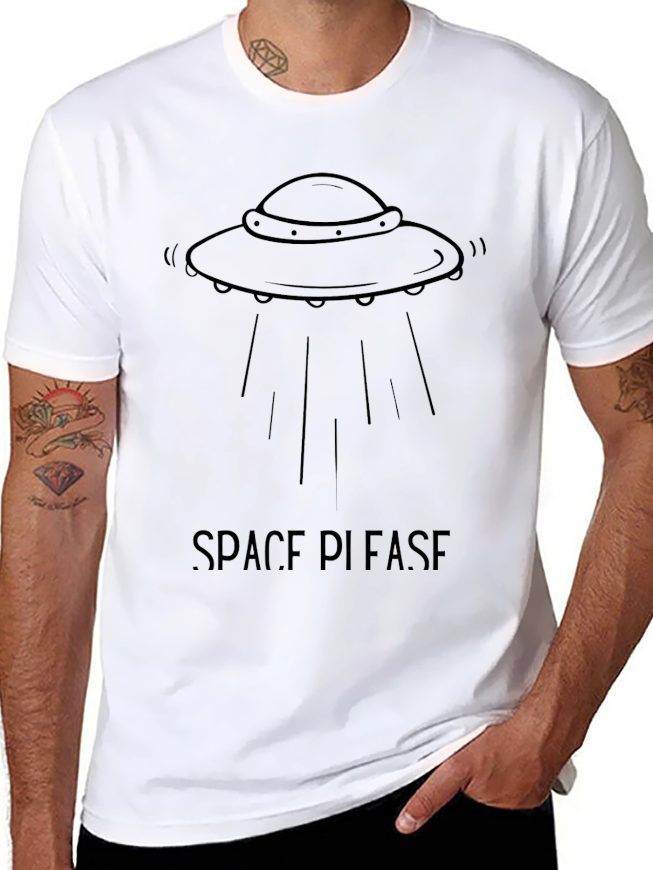 Space Please UFO Graphic T-Shirt