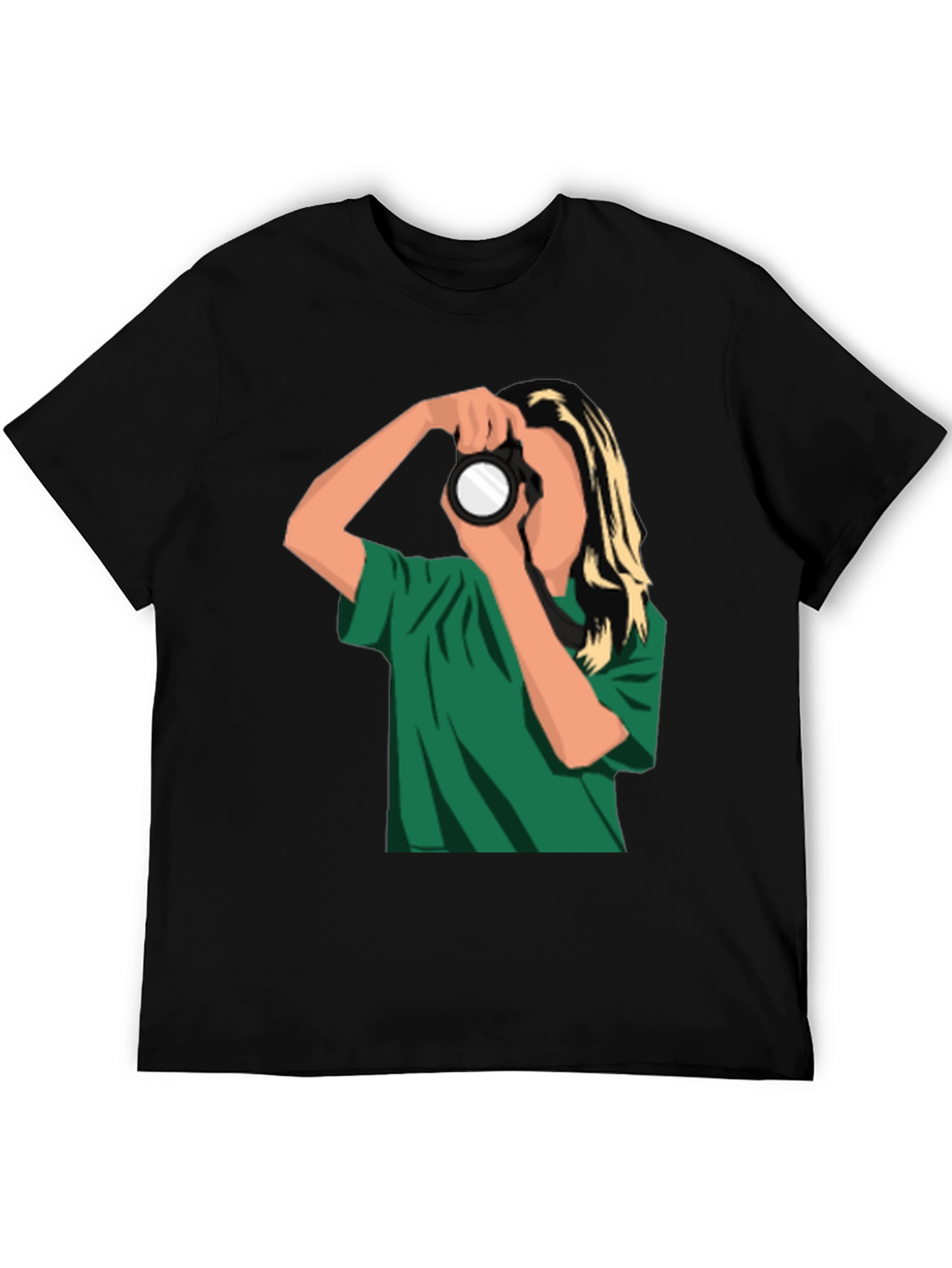 Photographer Graphic Tee - Trendy Black T-Shirt