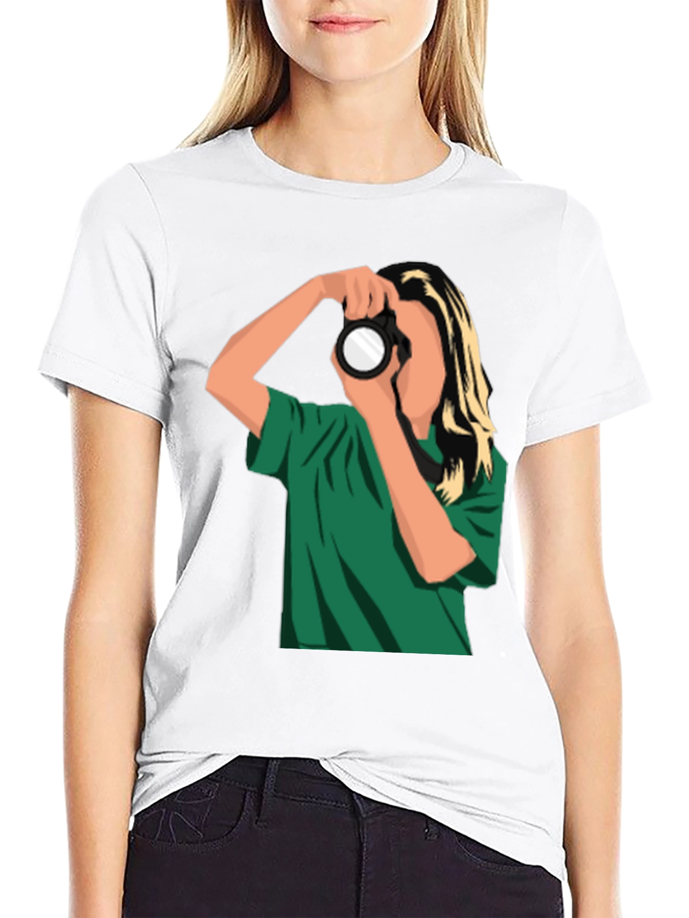 Photographer Graphic Tee - Trendy Black T-Shirt