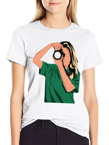 Photographer Graphic Tee - Trendy Black T-Shirt