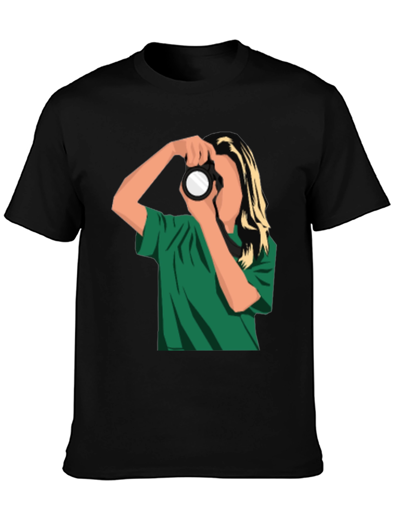 Photographer Graphic Tee - Trendy Black T-Shirt