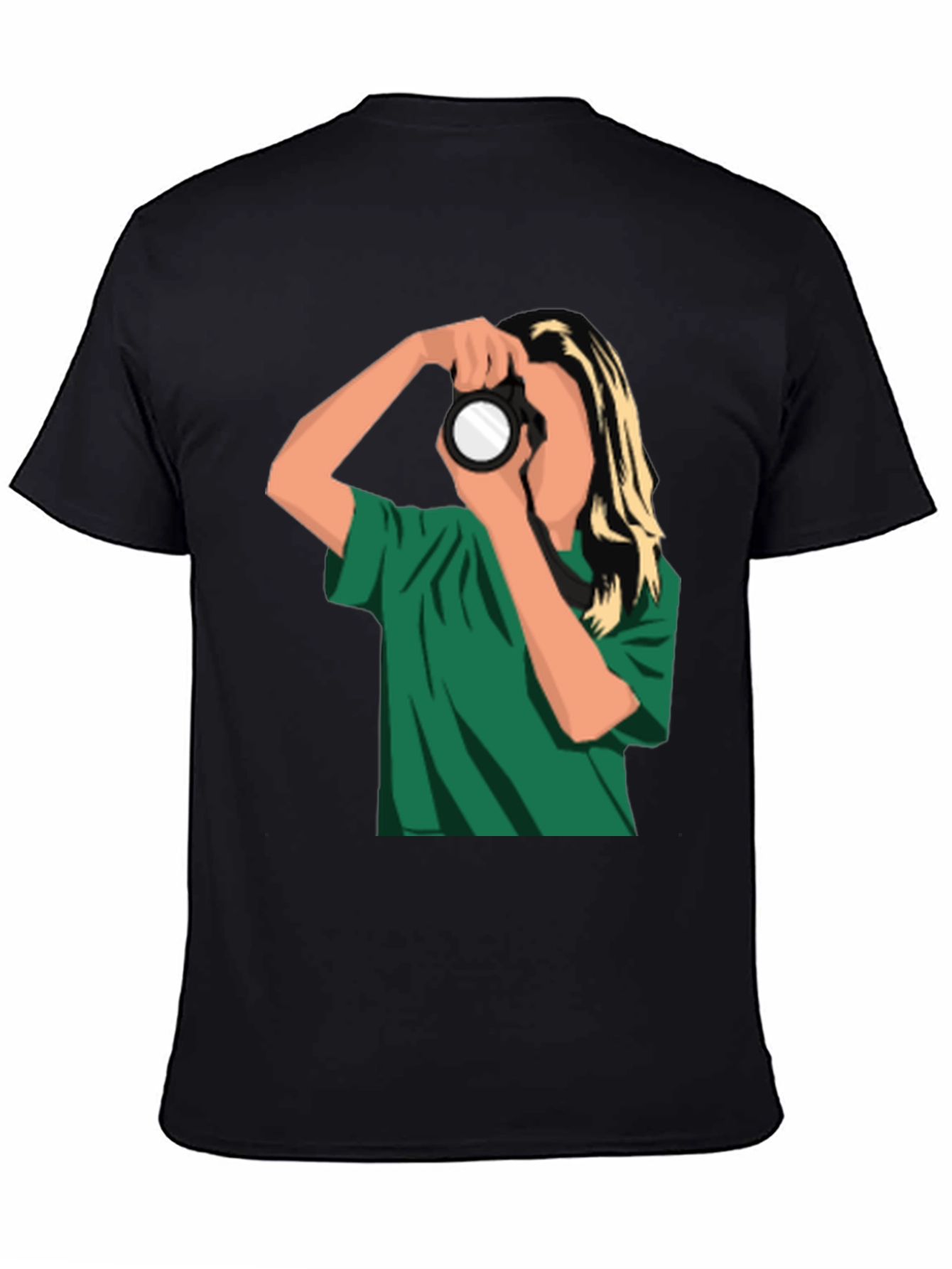 Photographer Graphic Tee - Trendy Black T-Shirt