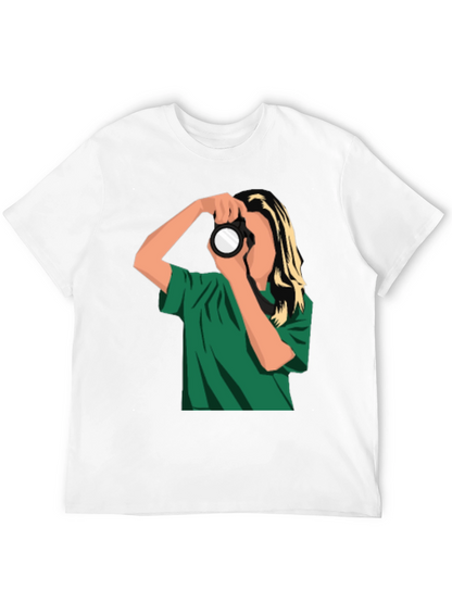 Photographer Graphic Tee - Trendy Black T-Shirt