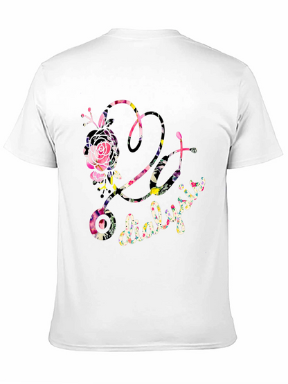 Floral Dialysis Tee - Stylish Medical Support