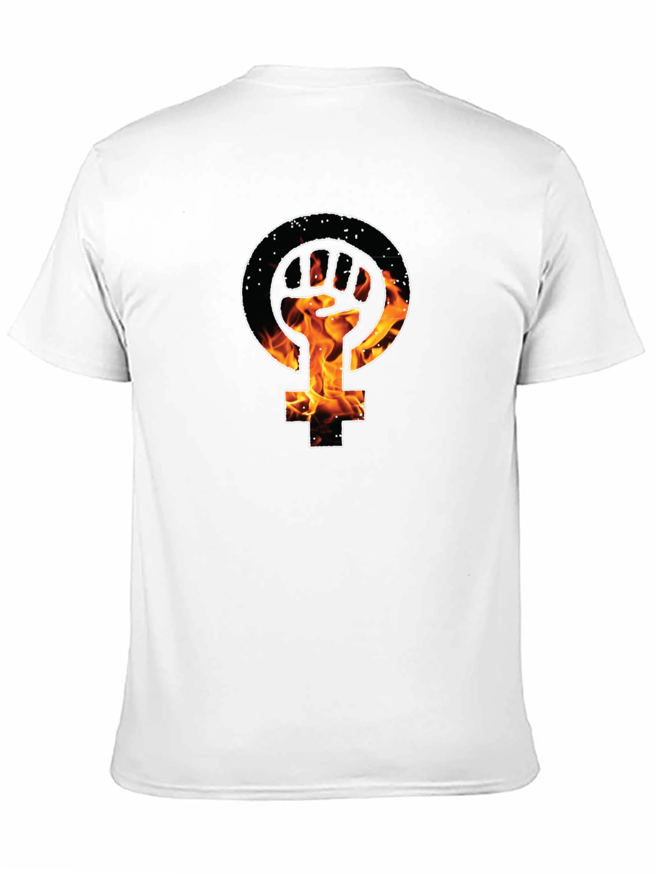 Feminist Fist Fire Black T-Shirt
