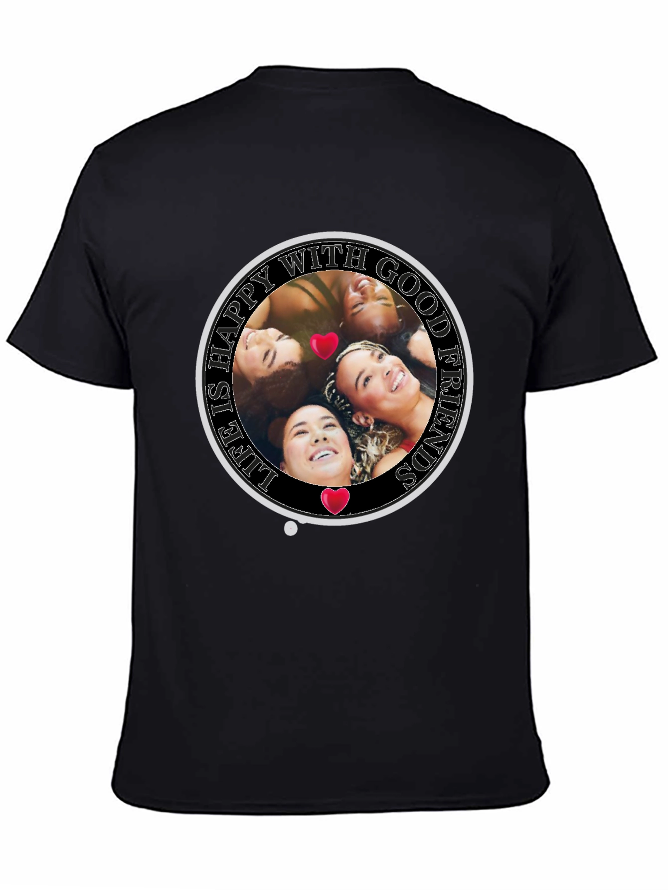 Happy With Good Friends Crew Neck T-Shirt