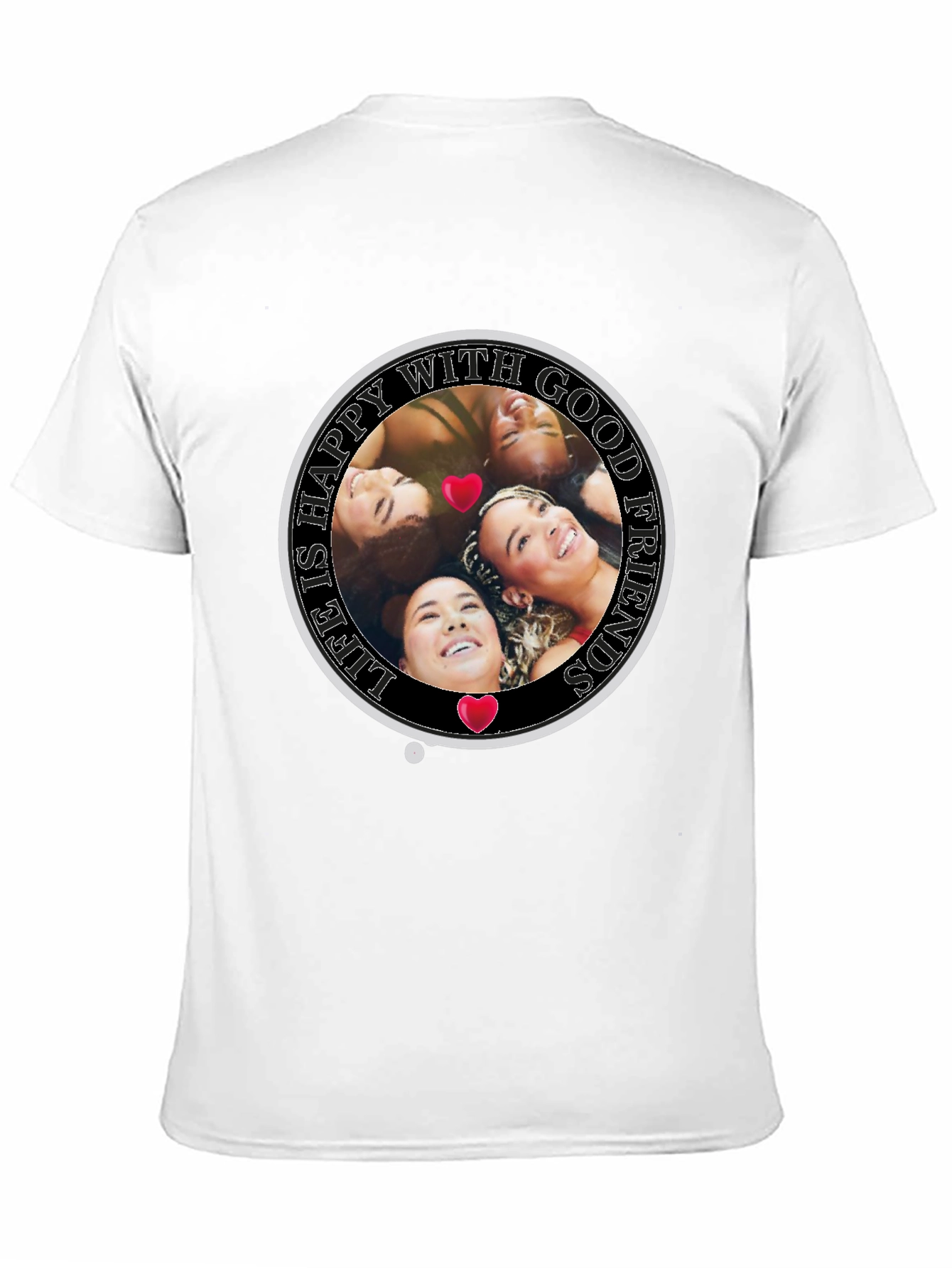 Happy With Good Friends Crew Neck T-Shirt