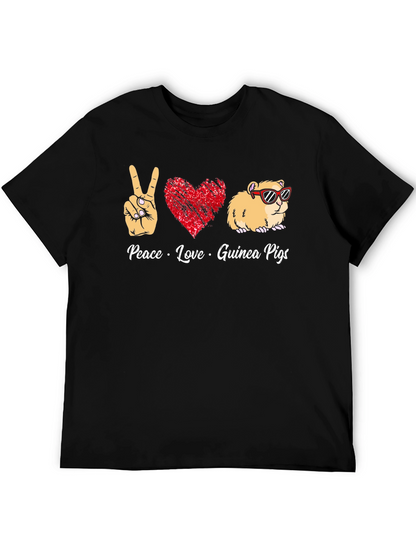 Peace Love Guinea Pigs Graphic T-Shirt