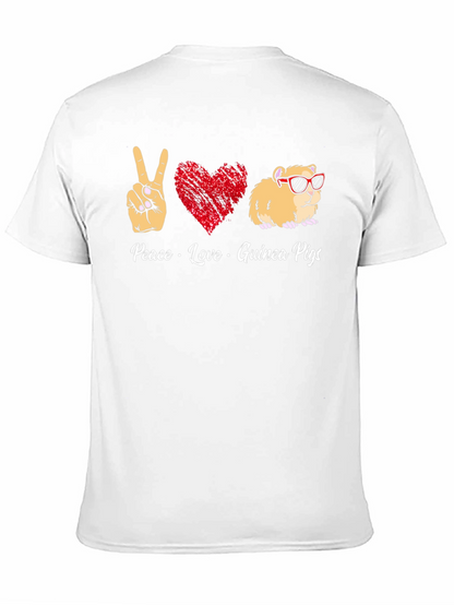 Peace Love Guinea Pigs Graphic T-Shirt