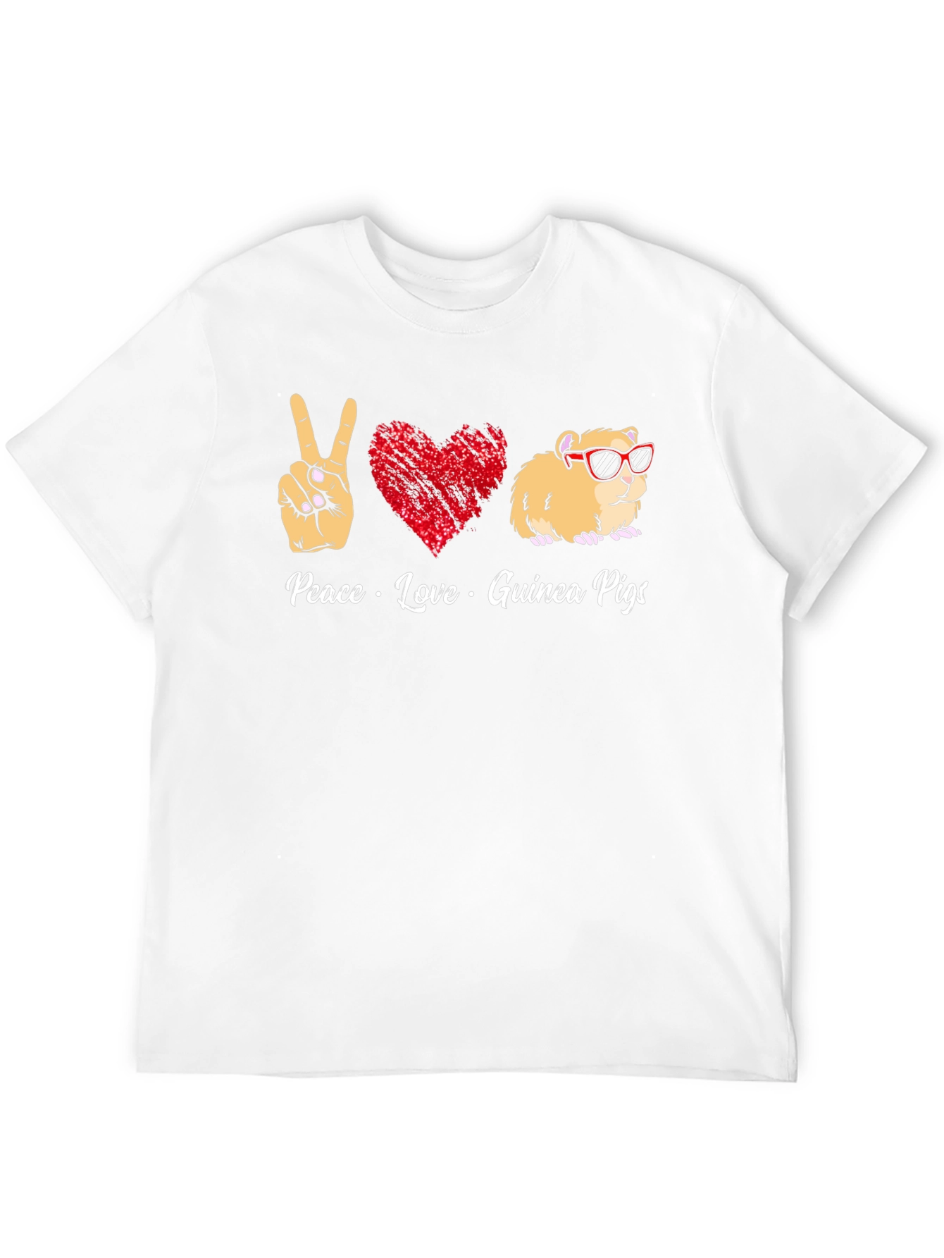 Peace Love Guinea Pigs Graphic T-Shirt