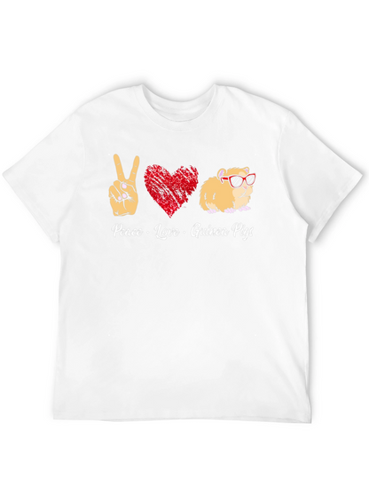 Peace Love Guinea Pigs Graphic T-Shirt