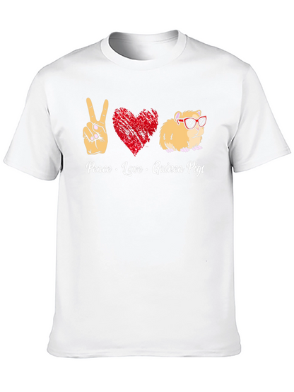 Peace Love Guinea Pigs Graphic T-Shirt