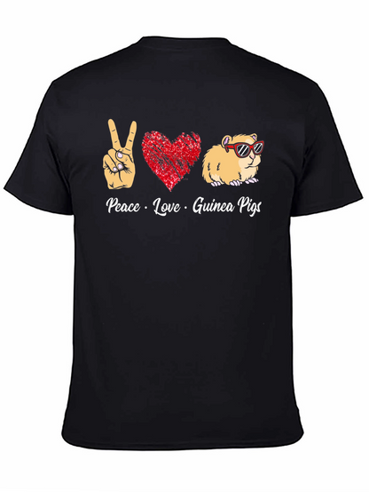 Peace Love Guinea Pigs Graphic T-Shirt