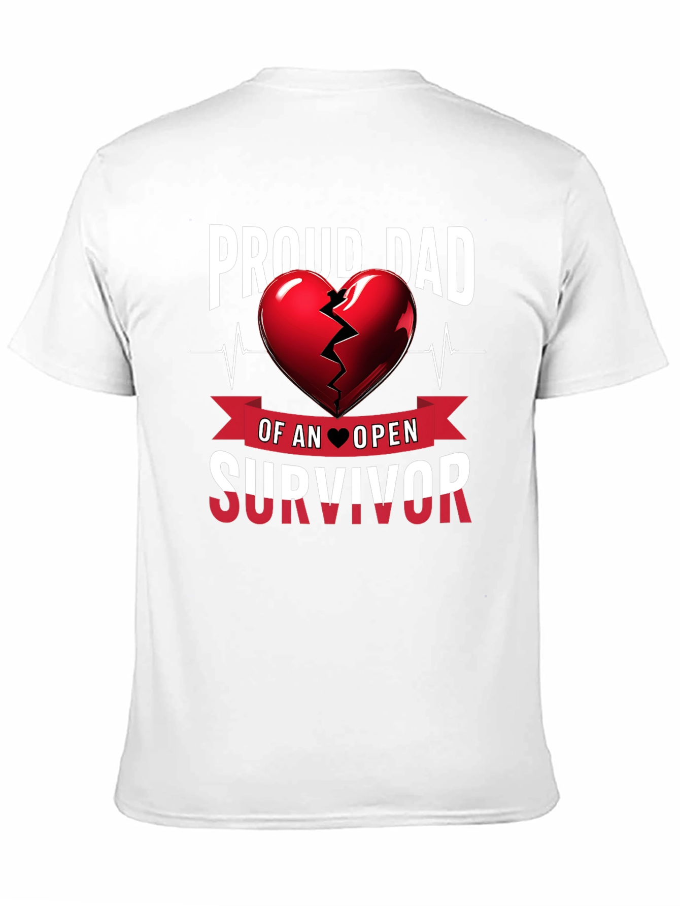 Proud Dad Heart Survivor Tee