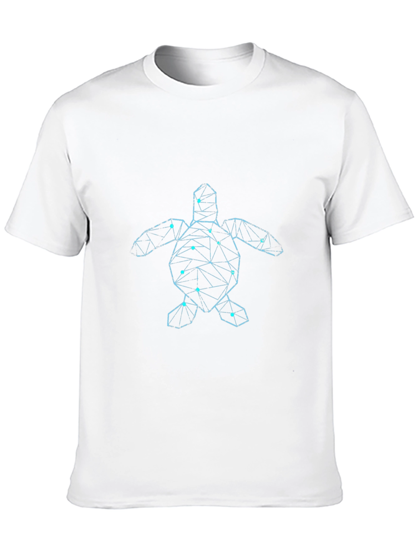 Geometric Sea Turtle Graphic Tee - Black