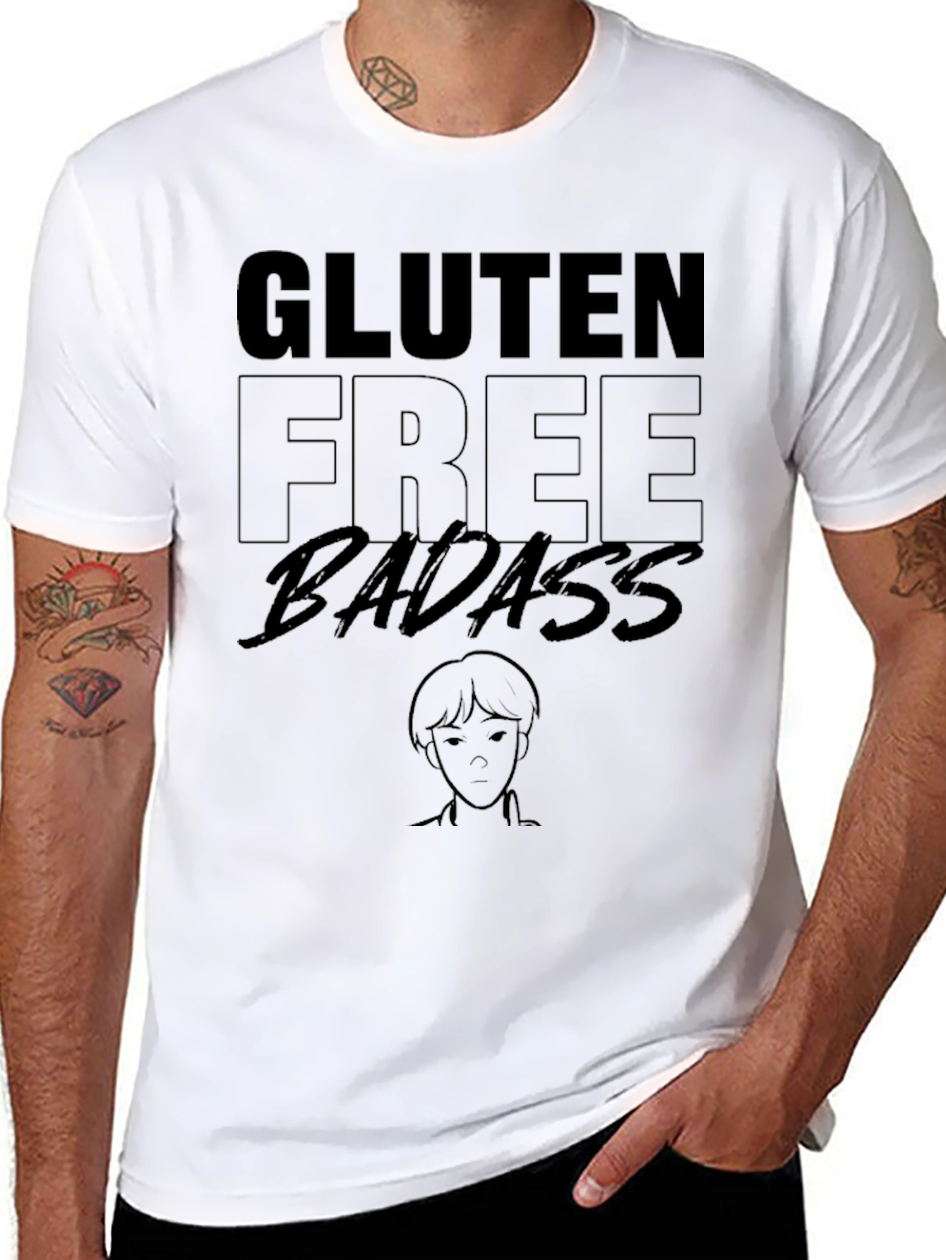 Gluten Free Badass T-Shirt - Quirky Graphic Tee