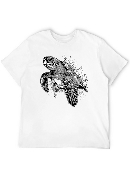 Black Sea Turtle Graphic Tee - Mens
