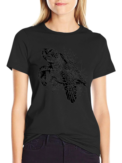 Black Sea Turtle Graphic Tee - Mens