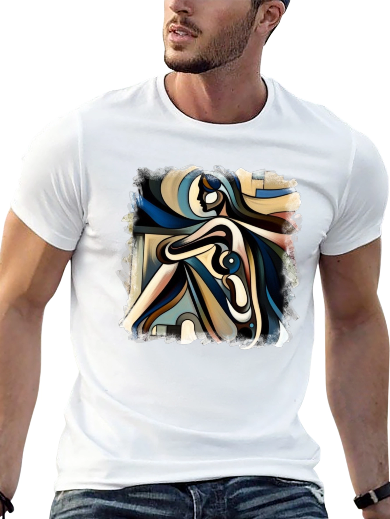Abstract Art Graphic Tee - Modern Design