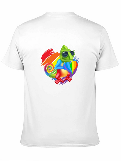 Rainbow Chameleon Graphic Tee - Stylish & Fun!